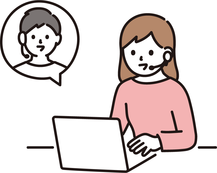 相談する女性のイラスト